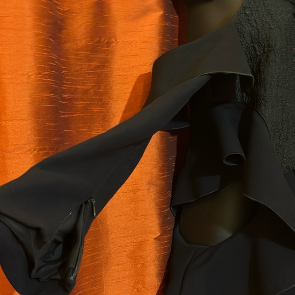 NEW Proenza Schouler Black Asymmetric Cut Out Embroidered Evening Dress - Picture 9 of 10